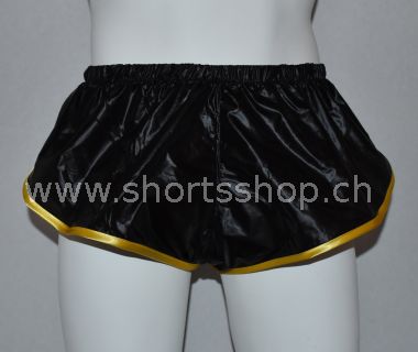 Nylon Shorts Dennys aus sehr leichtem, schwarzem Gewebe