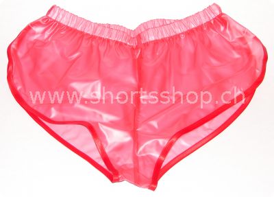 PVC-Shorts Andreas hellrot mit roter Einfassung