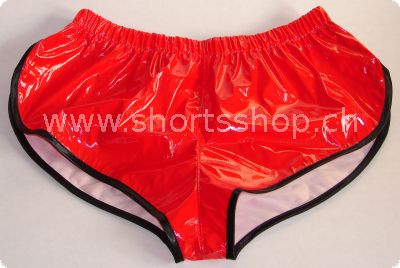 Lackshorts Andreas rot mit schwarzer Einfassung