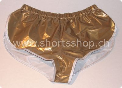 Lackshorts Andreas bronze mit silberfarbiger Einfassung