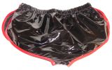 Lackshorts Andreas schwarz mit roter Einfassung