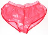 PVC-Shorts Andreas hellrot mit roter Einfassung PVC-Shorts Andreas hellrot mit roter Einfassung