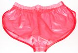 PVC-Shorts Andreas hellrot mit roter Einfassung PVC-Shorts Andreas hellrot mit roter Einfassung