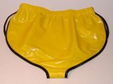 Lackshorts Andreas gelb mit schwarzer Einfassung