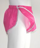 Nylon-Shorts Andreas pink mit silberfarbiger Einfassung