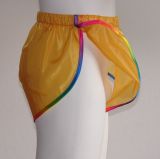 Andreas Ripstop-Shorts gelb mit regenbogenfarbenen Einfassung Andreas Ripstop-Shorts gelb mit regenbogenfarbenen Einfassung