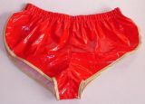 Lackshorts Andreas rot mit goldfarbiger Einfassung Lackshorts Andreas rot mit goldfarbiger Einfassung