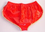 Lackshorts Andreas rot mit goldfarbiger Einfassung Lackshorts Andreas rot mit goldfarbiger Einfassung