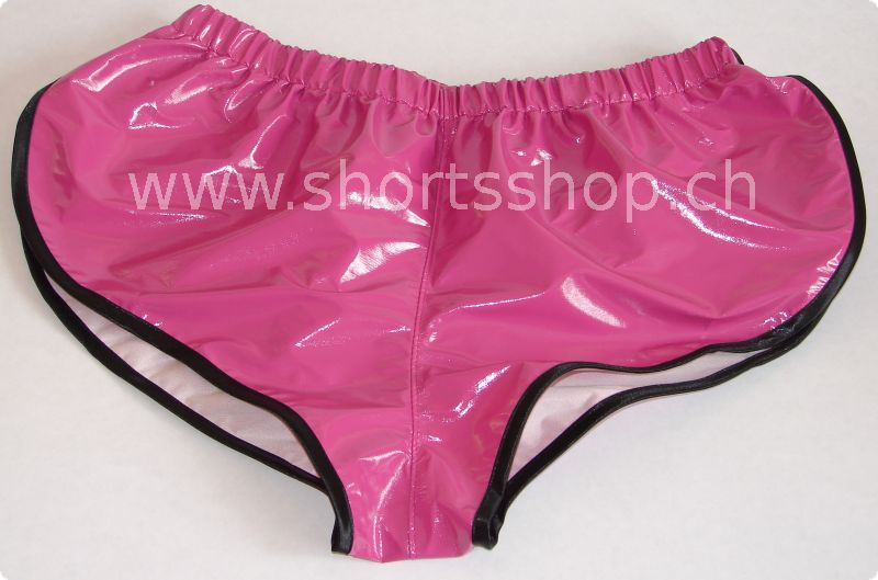 Lackshorts Andreas weinrot mit schwarzer Einfassung