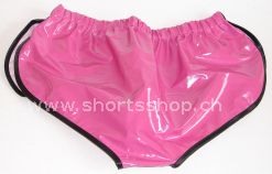 Lackshorts Andreas weinrot mit schwarzer Einfassung