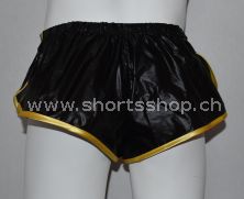 Nylon Shorts Dennys aus sehr leichtem, schwarzem Gewebe