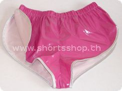 Lackshorts Andreas weinrot mit silberfarbiger Einfassung
