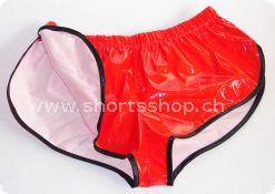 Lackshorts Andreas rot mit schwarzer Einfassung