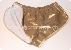 Lackshorts Andreas bronze mit goldfarbiger Einfassung