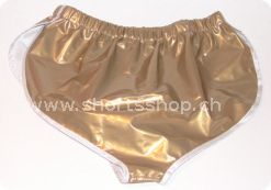 Lackshorts Andreas bronze mit silberfarbiger Einfassung
