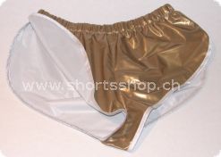 Lackshorts Andreas bronze mit silberfarbiger Einfassung