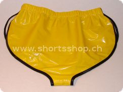 Lackshorts Andreas gelb mit schwarzer Einfassung