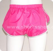 Nylon-Shorts Andreas pink mit silberfarbiger Einfassung