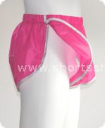 Nylon-Shorts Andreas pink mit silberfarbiger Einfassung