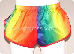 Andreas Ripstop-Shorts rainbow mit roter Einfassung